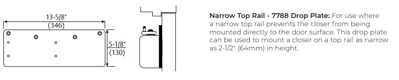 Picture of Norton Rixson 7788 Door Closer Drop Plate for 7500 Series