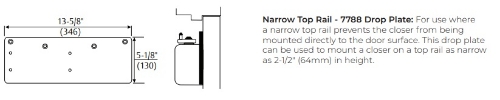 Picture of Norton Rixson 7788 Door Closer Drop Plate for 7500 Series