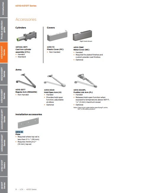 Picture of LCN 4010-18 Drop Plate