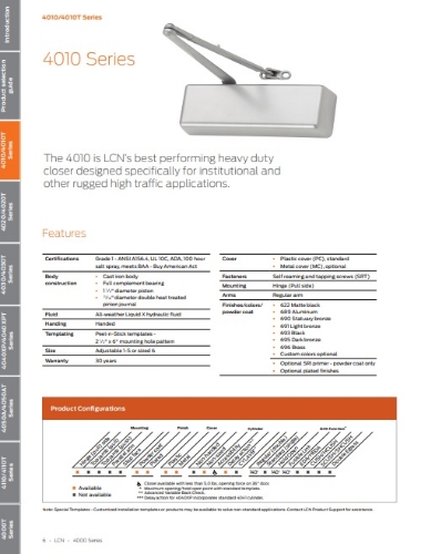 Picture of LCN 4010-3077 Regular Arm Assembly