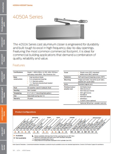 Picture of LCN 4050-18G Drop Plate