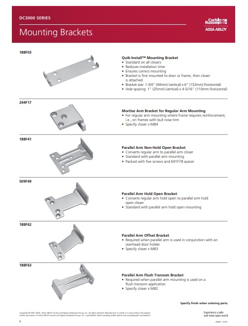 Picture of 188F62 Parallel Arm Offset Bracket - DC3000, DC6000
