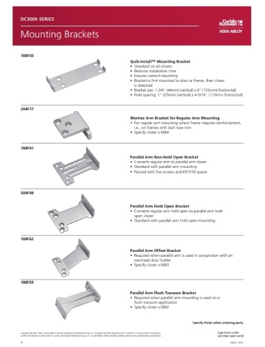 Picture of 509F49 Parallel Arm Hold Open Bracket - DC3000, DC6000
