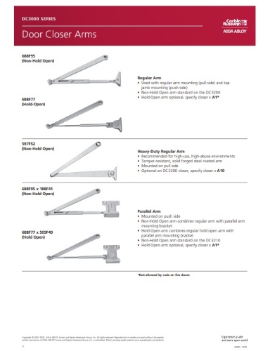 Picture of 689F03 Heavy Duty Backstop Parallel Arm (A4)  DC6000, DC3000