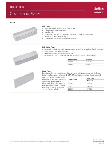 Picture of Corbin Russwin 603F57-689 Full Metal Cover - LH/RHR - Aluminum
