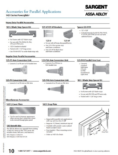 Picture of Sargent 1431B Mounting plate