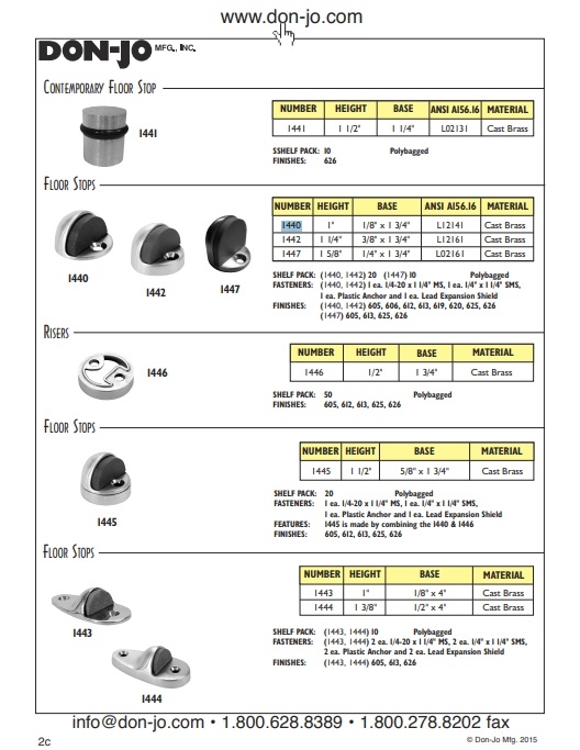 Picture of Don-Jo 1440-626 Floor Stops