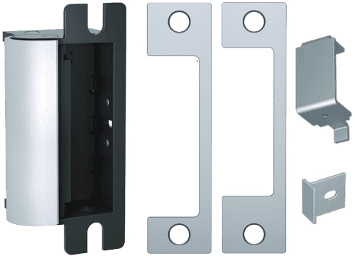 Picture of Hes 1006CDB-630 Fail Secure, Complete 12/24VDC Electric Strike, HM and AD Faceplates, Satin Stainless Steel Finish