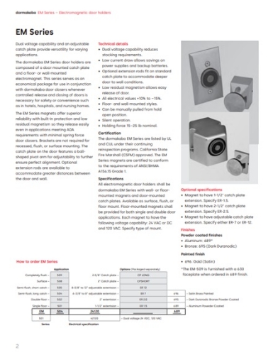 Picture of Dormakaba EM508 Electromagnetic Door Holder , Surface , Aluminum