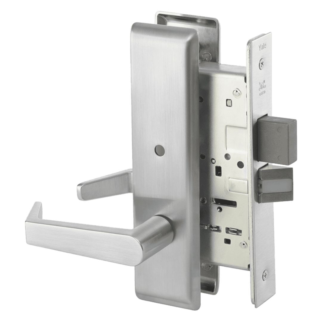Picture of Accentra (Yale) AUCN8802FL Mortise Privacy Lever Lock, Augusta Lever