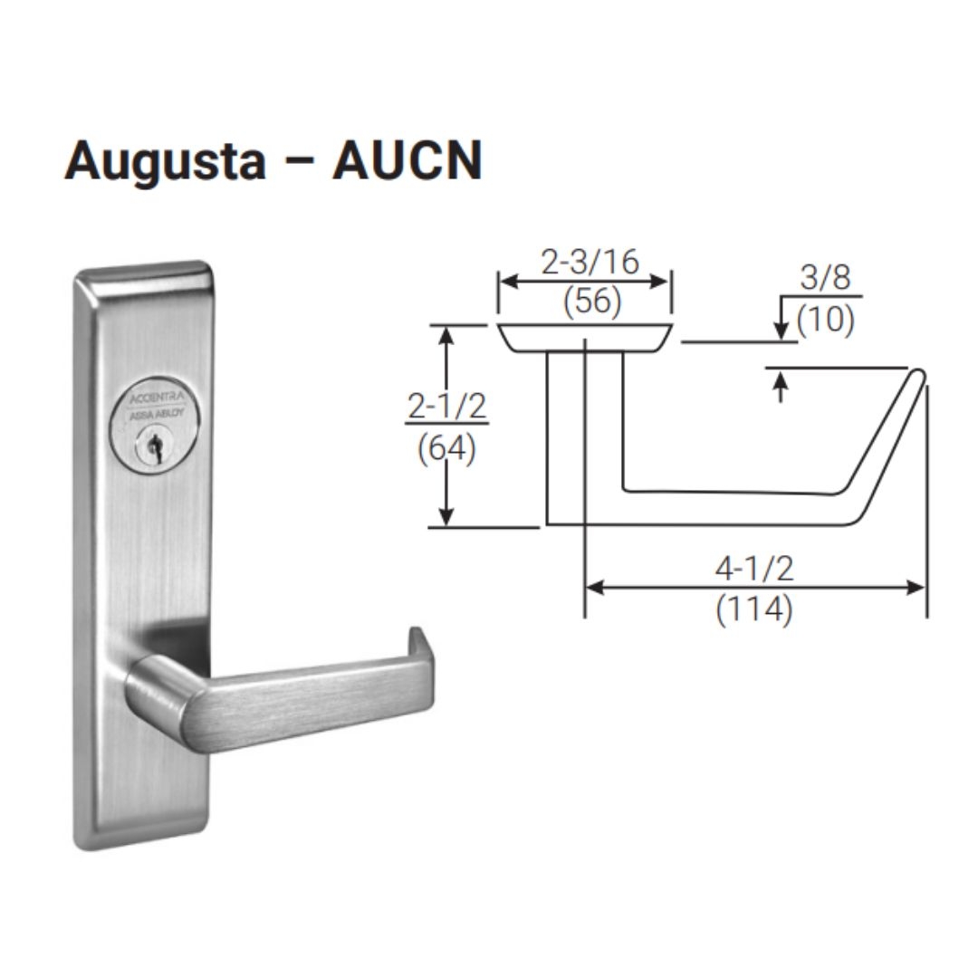 Picture of Accentra (Yale) AUCN8805FL Mortise Storeroom Lever Lock, Augusta Lever