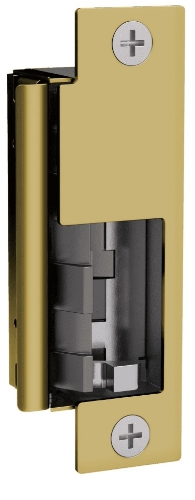 Picture of HES 8500-605 Fail Safe/Fail Secure, Body Only, 12/24VDC Electric Strike, Bright Brass Finish