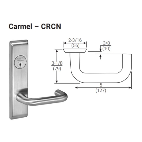 Picture of Accentra (Yale) CRCN8805FL Mortise Storeroom Lever Lock, Carmel Lever
