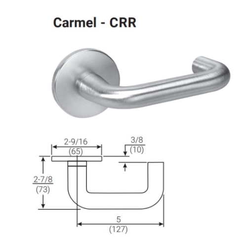 Picture of Accentra (Yale) CRR8808FL Mortise Classroom Lever Lock, Carmel Lever
