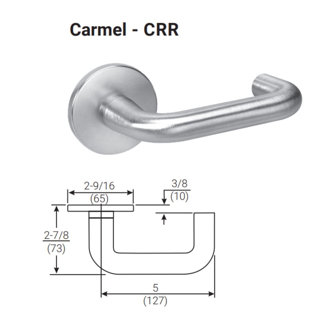Picture of Accentra (Yale) CRR8847FL Mortise Apartment Corridor Door Lever Lock, Carmel Lever