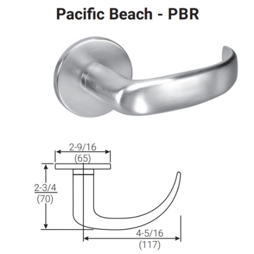 Picture of Accentra (Yale) PBR8805FL Mortise Storeroom Lever Lock, Pacific Beach Lever