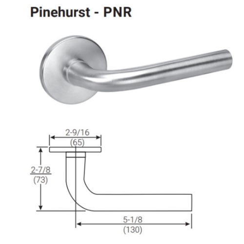 Picture of Accentra (Yale) PNR855FL Mortise Dummy Lever Trim One Side, Pinehurst Lever