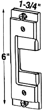 Picture of HES 786S 630 Option Face Plate 6-1/2x1-3/4x1/2 Inch, Rim/SVR Exit Alum Frame, Gr 2 3/4 Pullman Latch