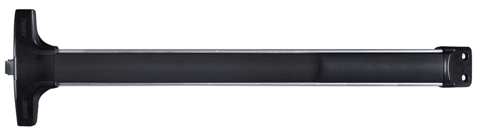 Picture of Detex V4003A HD 628 99, Rim Panic Exit Device Hex Dogging - Key retracts pull; pull trim - Aluminum - 99 Surface Strike