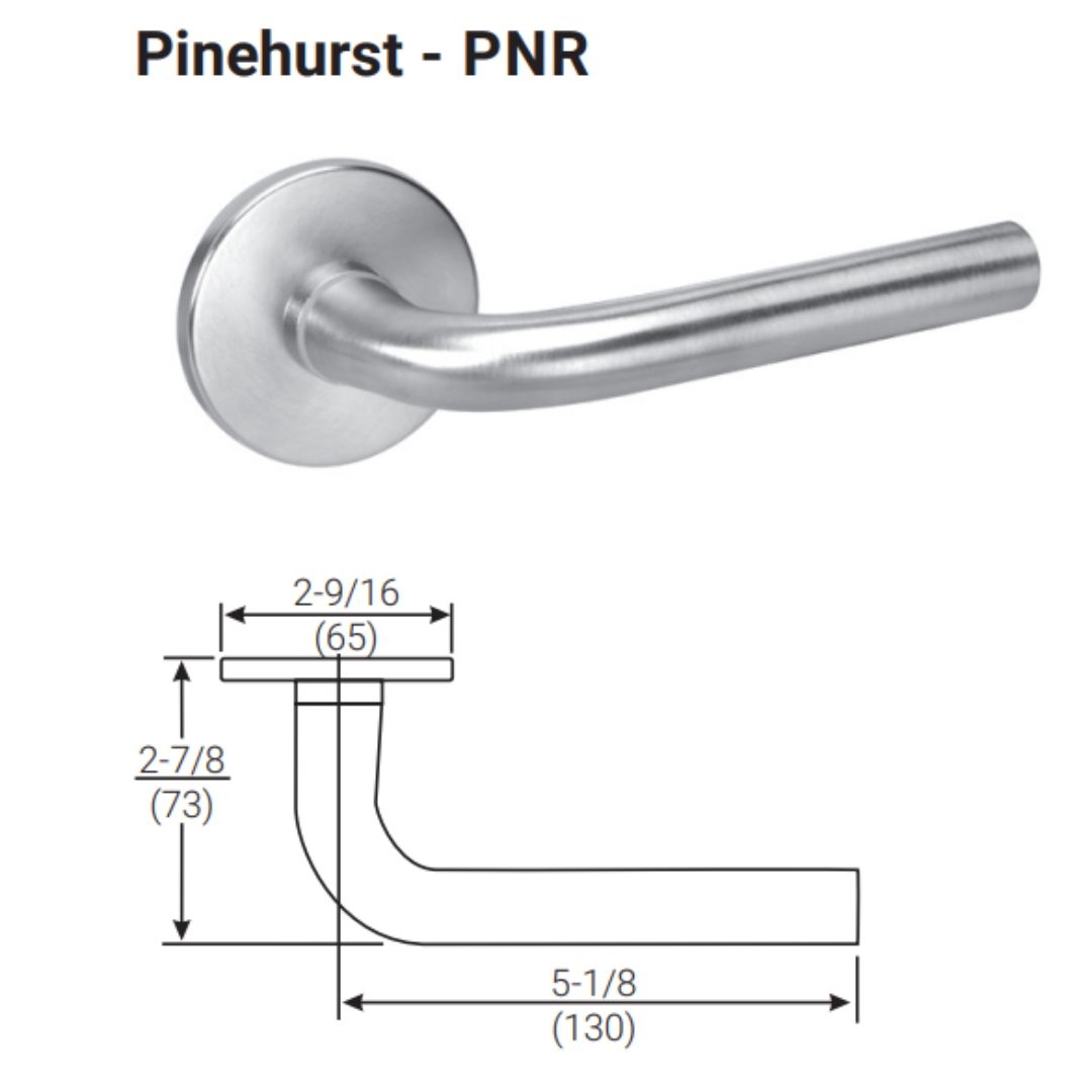 Picture of Accentra (Yale) PNR8847FL Mortise Apartment Corridor Door Lever Lock, Pinehurst Lever