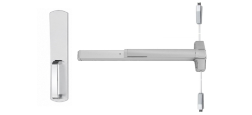Picture of Von Duprin 9827DT / 9927DT Surface Mounted Vertical Rod Device, Dummy Function, Escutcheon Pull