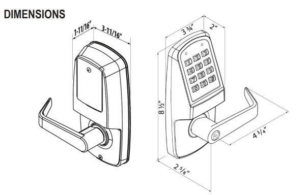 Picture of Cal-Royal CR8000 Heavy Duty Digital Keypad Door Lock