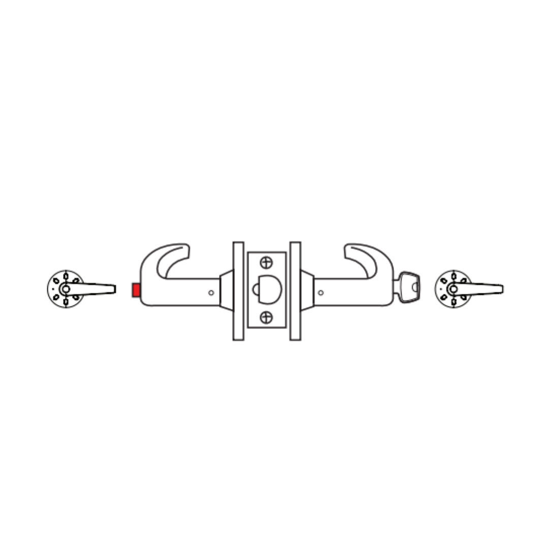Picture of Sargent 10XG53 Grade 1 Corridor, Dormitory Cylindrical Lock