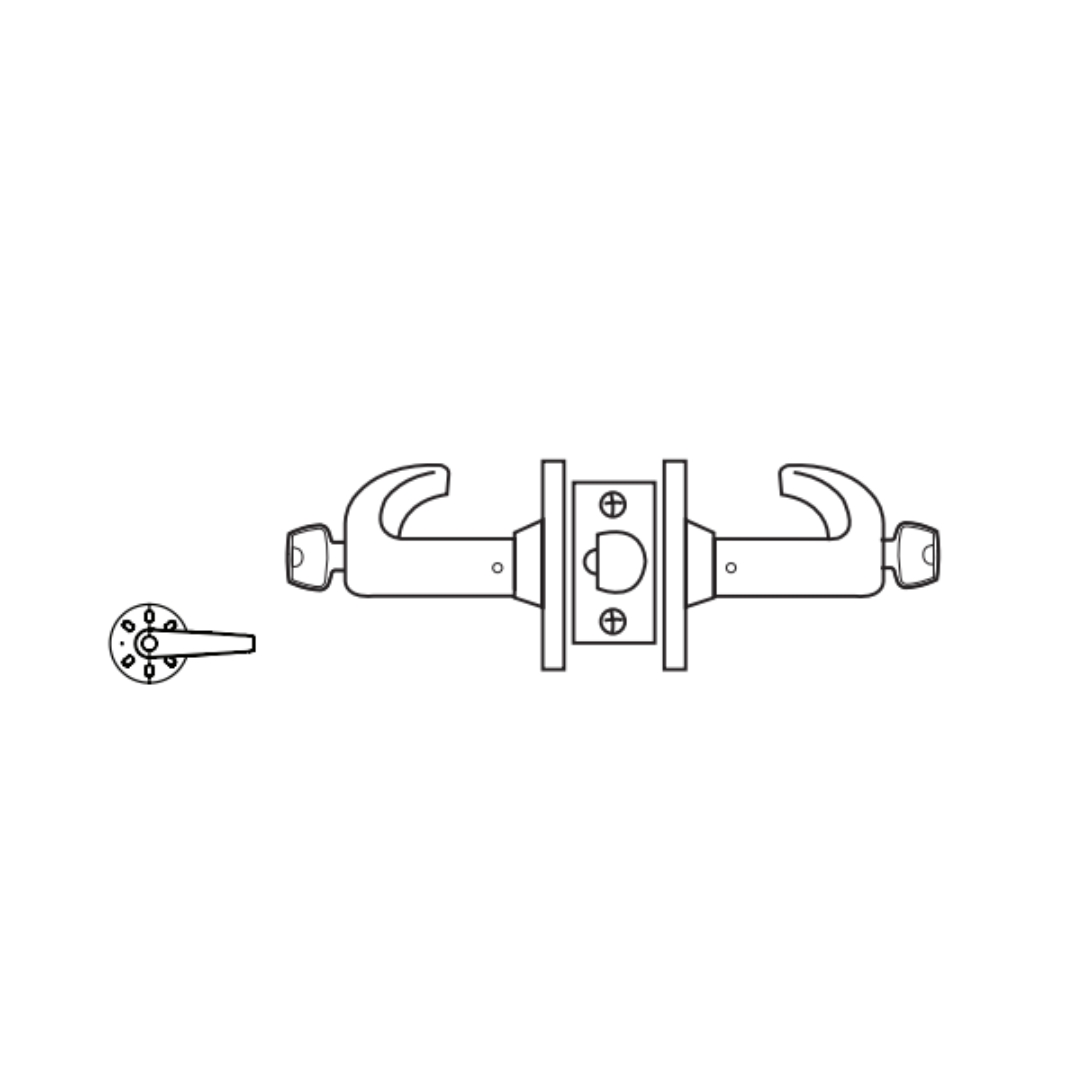 Picture of Sargent 10XG38 Grade 1 Classroom Security Intruder Cylindrical Lock