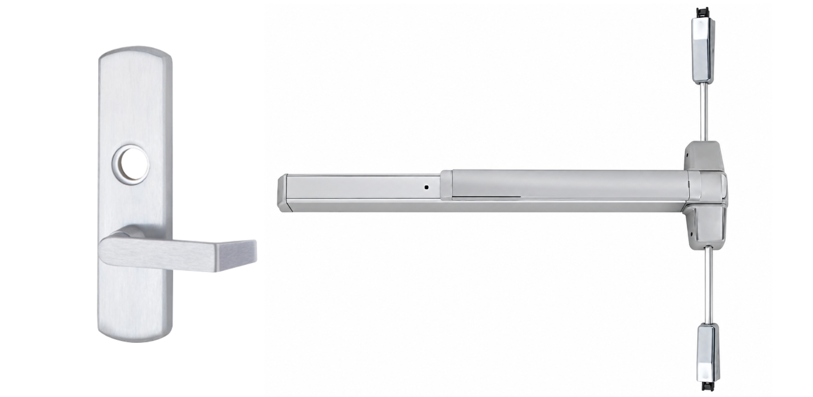 Picture of Von Duprin 9827L-NL / 9927L-NL Surface Vertical Rod Panic Exit Device, With Rigid Lever, Night Latch, 996 Trim