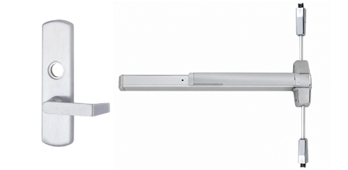 Picture of Von Duprin 9827L-NL / 9927L-NL Surface Vertical Rod Panic Exit Device, With Rigid Lever, Night Latch, 996 Trim
